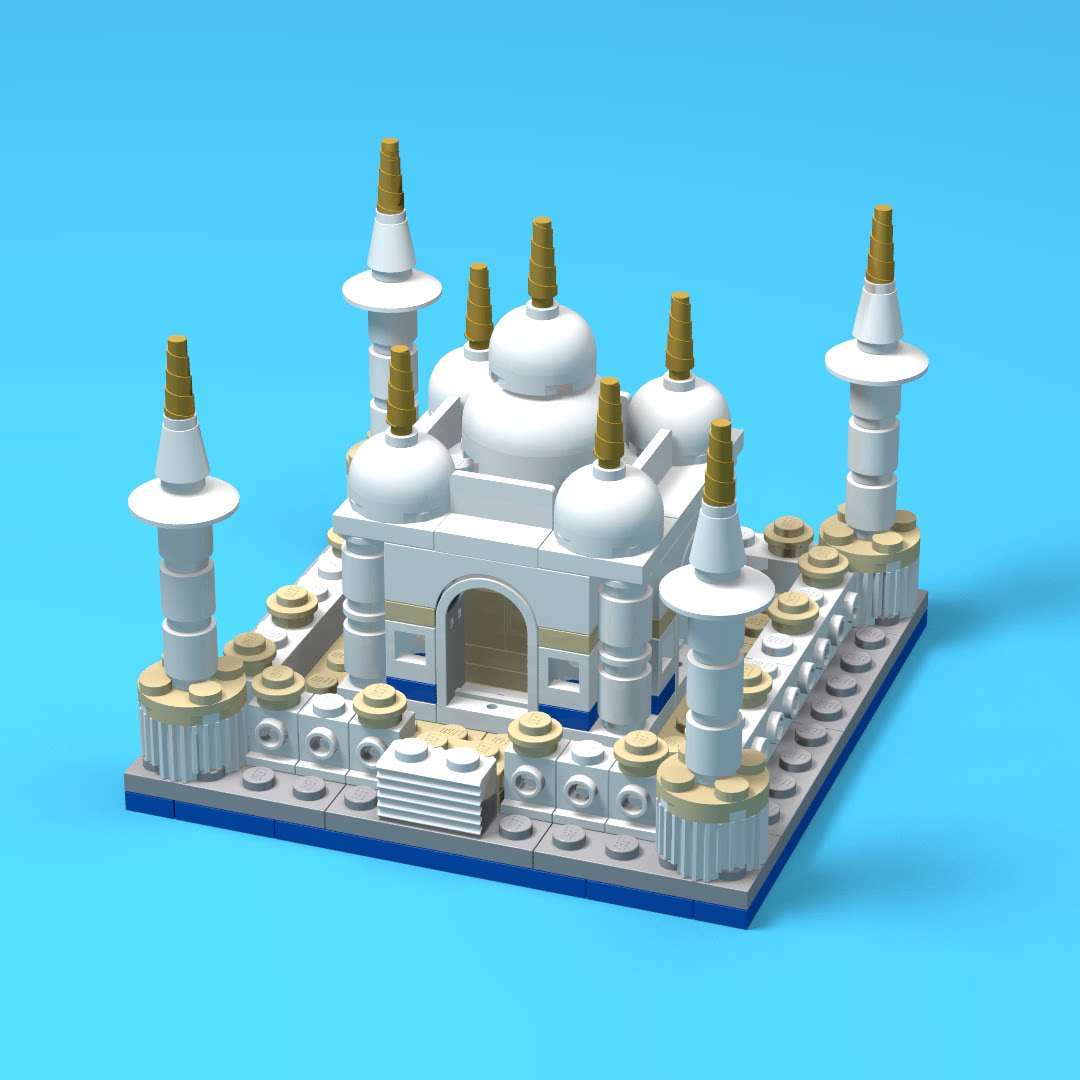 指间积木_指间魔法定制乐高积木摆件moc桌面装饰10256 21056泰姬陵