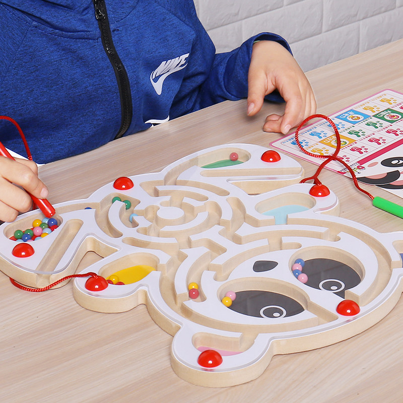 dha磁性立体迷宫玩具儿童宝宝男女孩智力开发益智运笔走珠