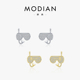 MODIAN 925纯银耳钉女创意潜水镜耳饰简约高级感设计感ins风耳环