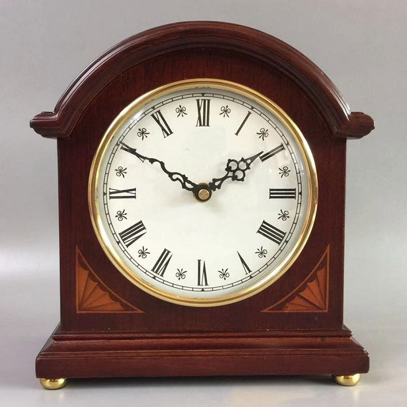 音乐报时实木台钟美式欧式复古客厅小座钟新中式简约电视柜摆件