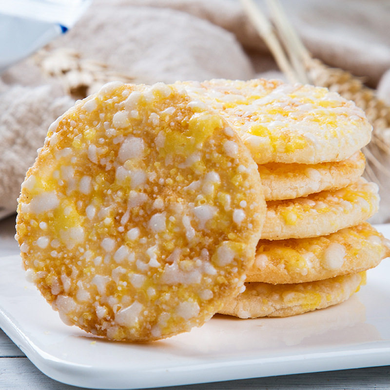 网红食品雪米饼台湾进口零食优群北海道牛奶风味牛乳仙贝雪饼208g