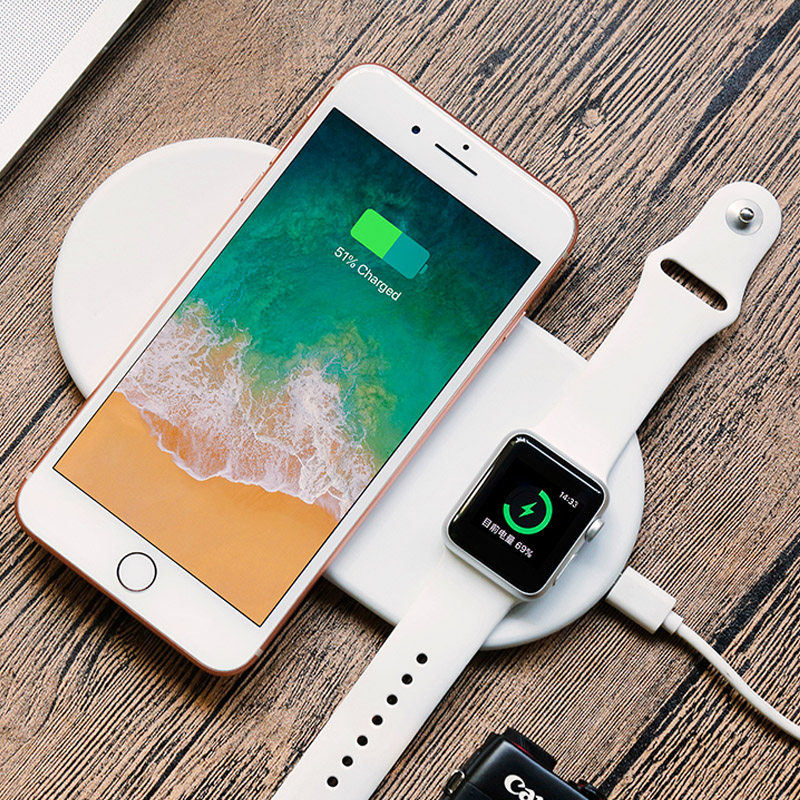 苹果x无线充电器iphone8p iwatch手表iphone x手机通用qi快充板