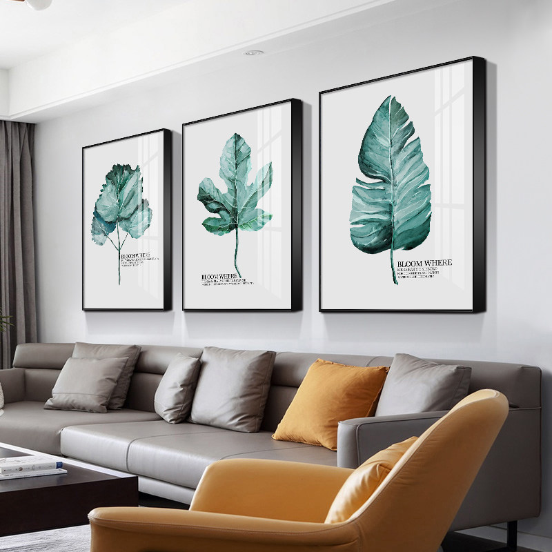 世玺家居旗舰店的优惠券大全—简约现代ins小清晰风白墙客厅装饰画