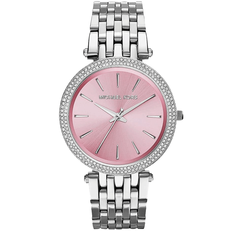 michael kors 镶钻圆盘满天星mk手表精钢防水石英超薄女表 mk3353