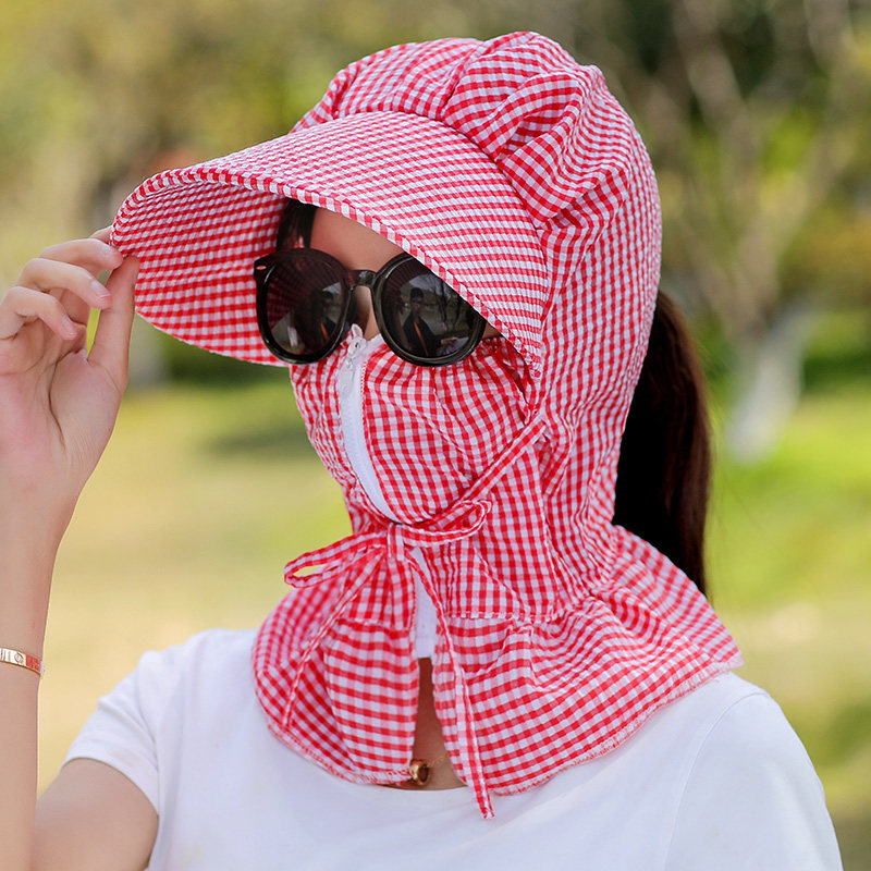 夏季新款防晒防紫外线遮阳帽女韩版百搭遮脸帽户外骑行农活太阳帽