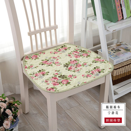 夏季田园花朵全棉椅垫办公室薄座椅垫防滑餐椅垫电脑椅子坐垫包邮