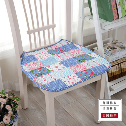 夏季田园花朵全棉椅垫办公室薄座椅垫防滑餐椅垫电脑椅子坐垫包邮