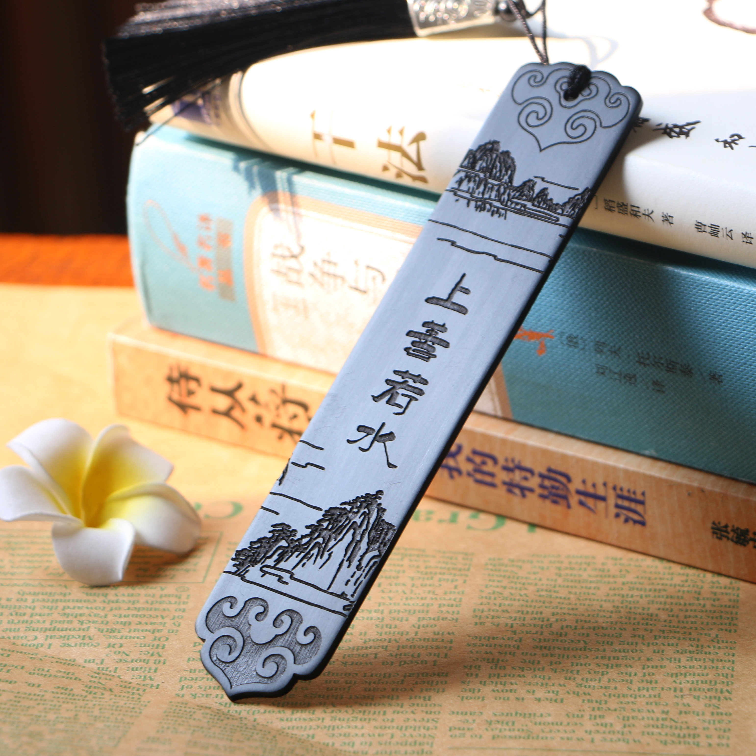 中国风红木书签定制实木质创意笔老师复古刻字教师节礼物情侣书签