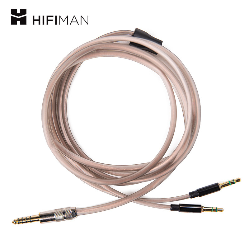 HiFiMAN 4.4mm平衡转3.5mm耳机线 同轴输出单晶铜线