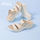 Pansy日本凉鞋女日常休闲百搭轻便舒适宽脚妈妈鞋女士凉鞋夏季