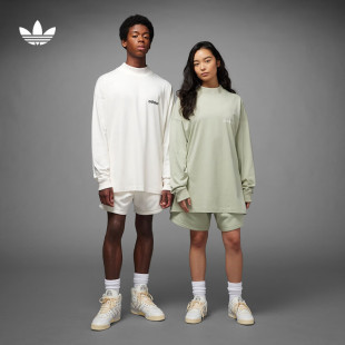 上新H Adidas/阿迪达斯正品三叶草男女时尚圆领长袖休闲T恤IA3424