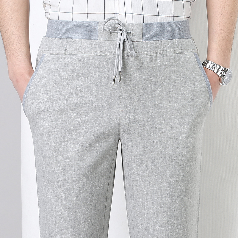 夏季薄款松紧腰棉麻中年男裤子40岁50爸爸装中老年人亚麻休闲长裤|msdalam kategori Pakaian Lelaki, seluar santai - dari Buy2taobao.com untuk memberikan perkhidmatan ejen Taobao profesional membeli