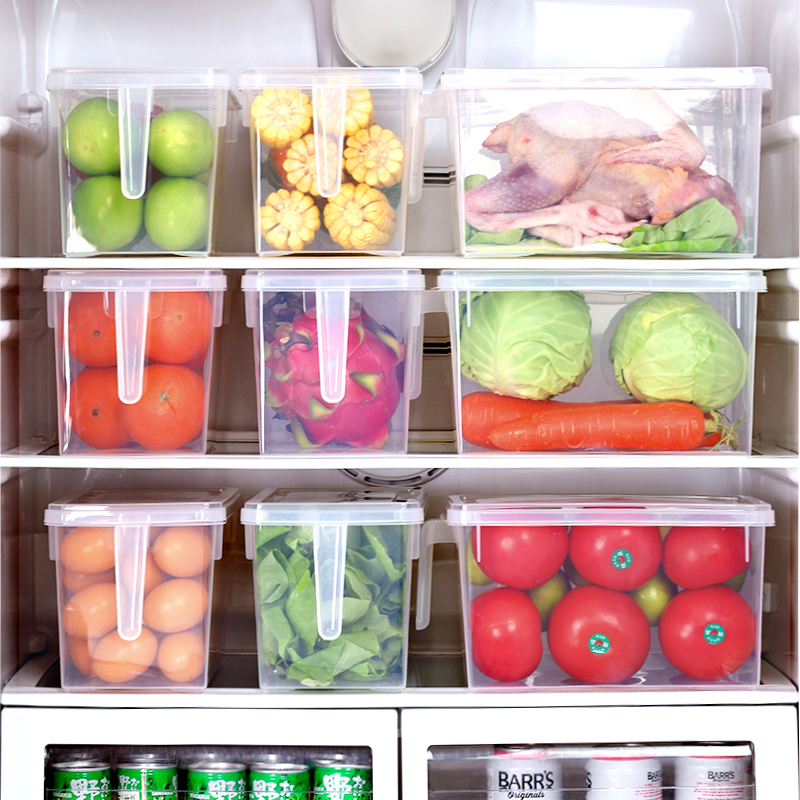 日本冰箱收纳盒塑料抽屉式厨房整理收纳神器冷冻食品水果保鲜盒