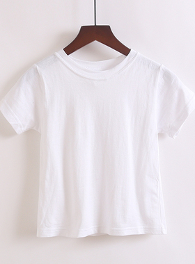 纯白色t恤女短袖纯棉简约