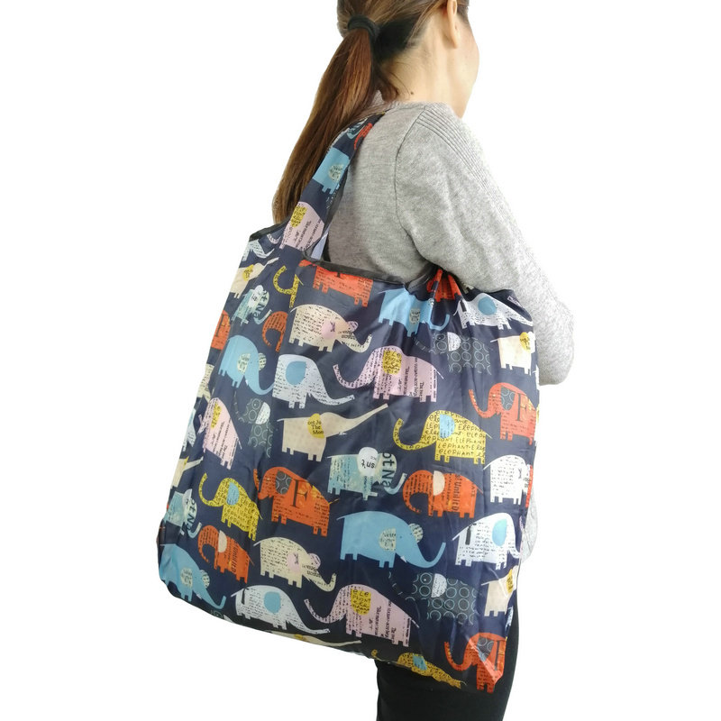 便携购物袋可折叠轻薄尼龙绸环保袋手提超市买菜包女兜防水妈咪包