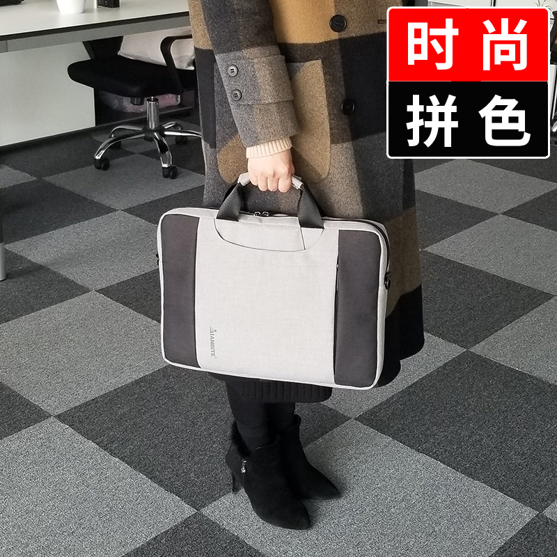 适用于联想小新pro14苹果macbookpro小米华为matebook14笔记本电脑包手提女男士14寸13英寸设计感黑色休闲15