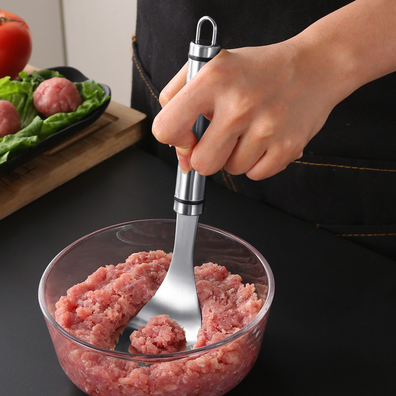 不锈钢肉丸子制作器肉丸家用肉圆挖勺器做挤丸子神器压勺子鱼丸