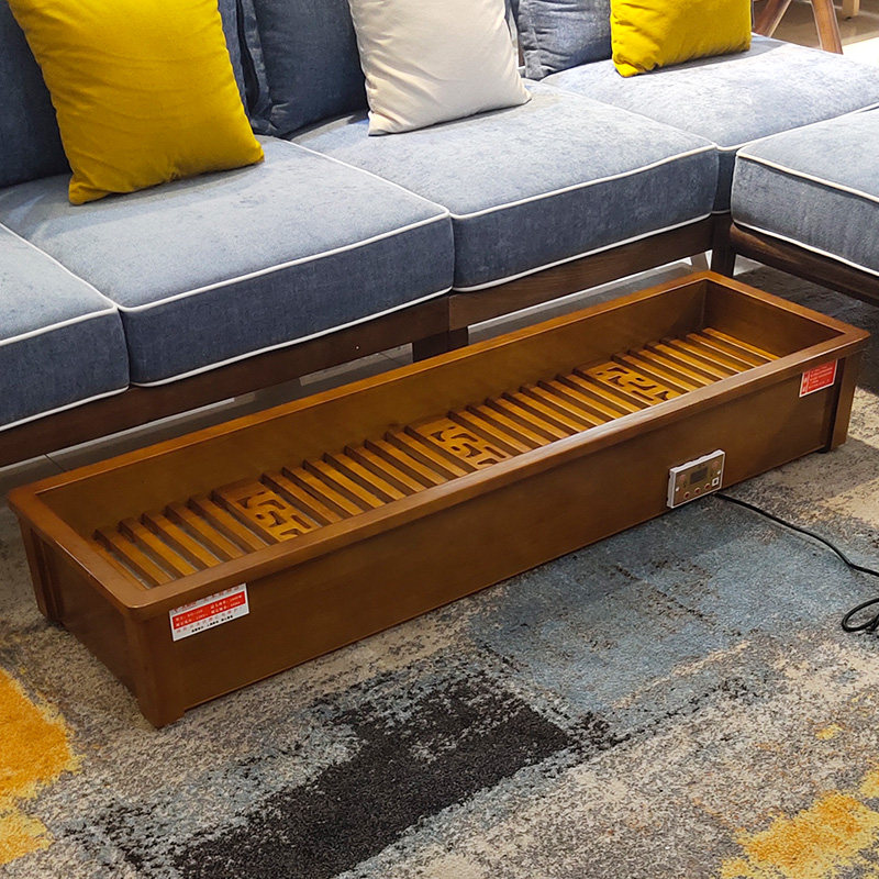 实木烤火箱取暖器木制电火桶箱暖脚炉松木豪华加边客厅取火箱家用