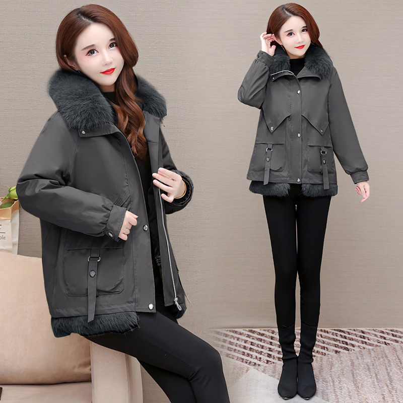 2021 winter lady leather and fur Overcome Hair collar Internal bile Removable thickening keep warm have cash less than that is registered in the accounts Large Easyin the Women's clothing/Boutique , Cotton/Padded category - from Buy2taobao.com to provide professional Taobao agent buy service
