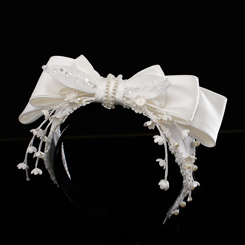 白色婚纱头饰新娘超仙优惠券爱比价妈妈