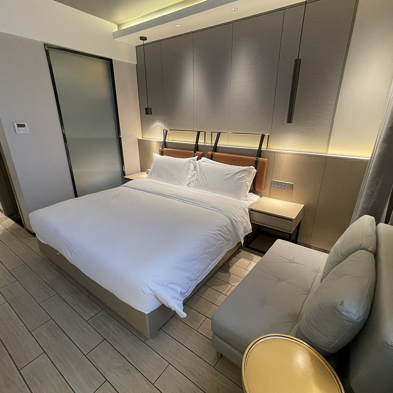 酒店宾馆大床全套家具18米双人床连锁酒店农家院别墅改造婚床