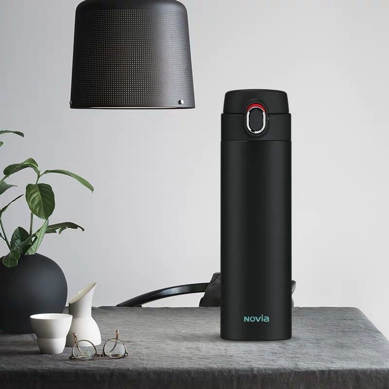 novia诺维雅保温杯男女运动弹跳盖316不锈钢杯子简约文艺车载水杯