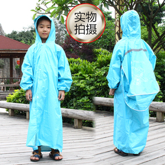 陆霸雨衣牛津防水布单人6-13岁儿童小孩小学生雨衣书包位耐用雨衣