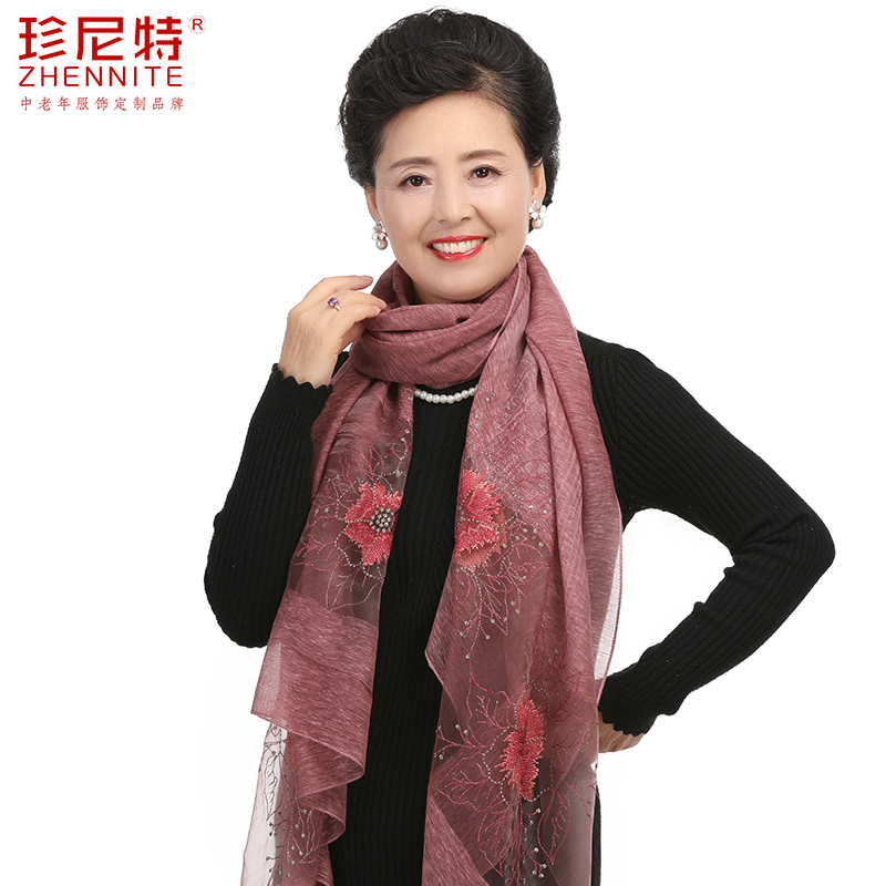 中老年女士丝巾