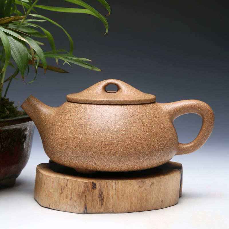 金奖 极品七彩老段泥 著名陶艺家 张佳龙 石瓢 445cc