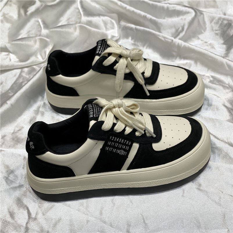 鞋子女生百搭平底厚底大头面包鞋ins潮学生板鞋单鞋厚底松糕鞋子