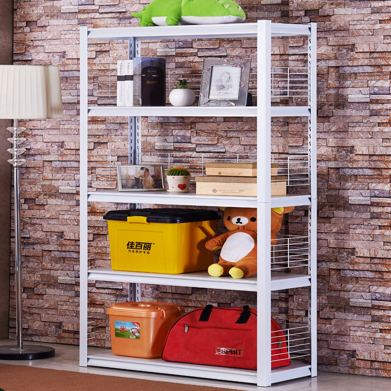 大度白色货架家用厨房阳台多层置物架加厚钢架储物展示架仓库货柜