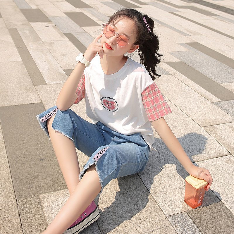 少女夏季套装高中初中生小清新202