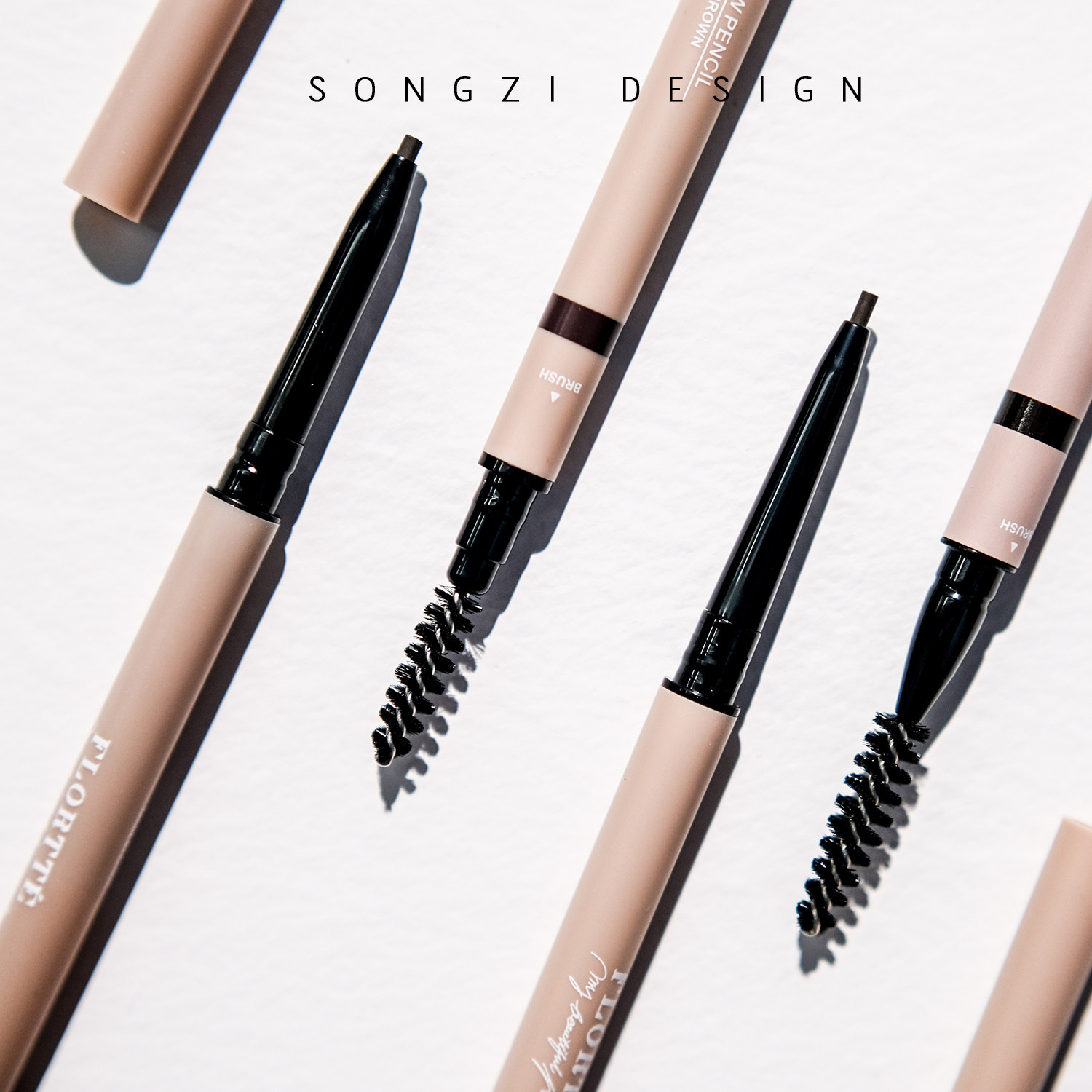 花洛莉亚flortte眉笔双头旋转精细防水持久不晕染