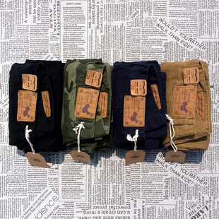 重磅阿美咔叽美式复古日系军事风迷彩多口袋直筒卡其休闲工装裤潮