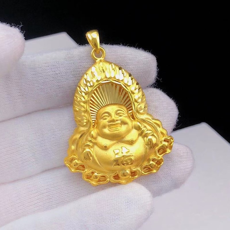 黄金项链吊坠 男士款 女士款 佛公精品黄金吊坠 福字吊坠 999足金