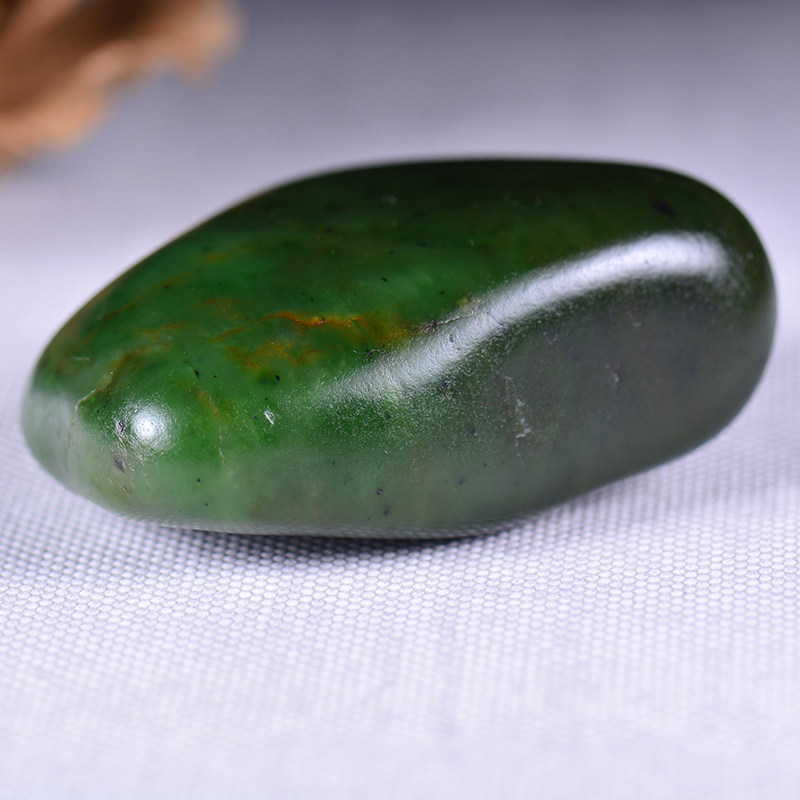 罕见藏品【天然碧玉原石】和田玉原石 细腻籽碧老坑油疙瘩 211g