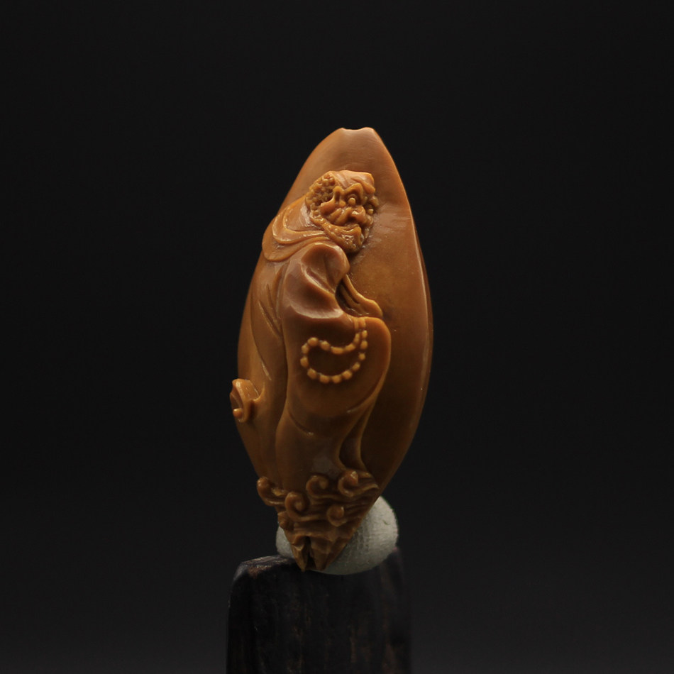 苏工核雕《一苇渡江》