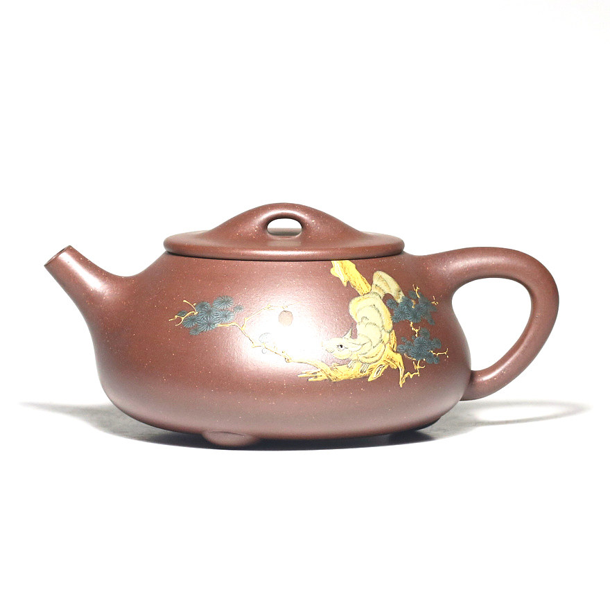 精品泥绘 全手工二等奖获得者 助理工艺美术师 褚萍《石瓢》