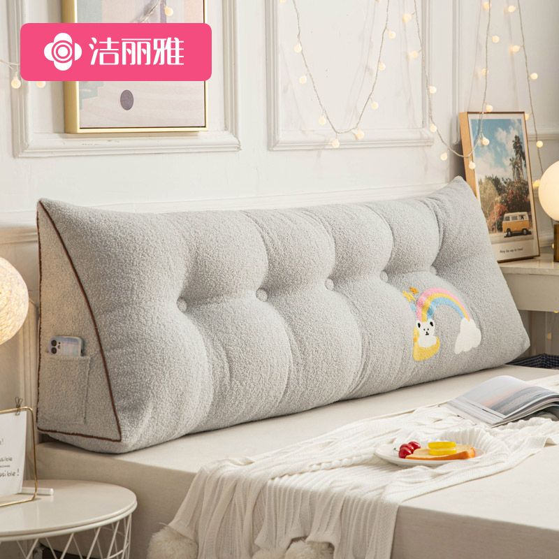 Jie Ya Simplicity Bedside Cushion Double Cushion rectangle Plush Washable The bed Pillow sofa Pillowin the Home Fabric , Pillow/Pillow category - from Buy2taobao.com to provide professional Taobao agent buy service