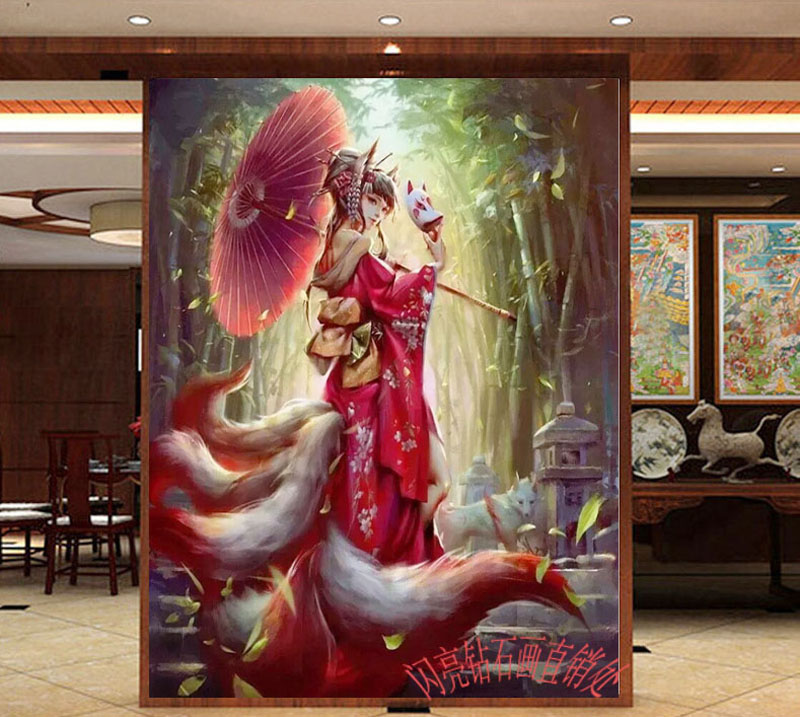 古风美女姻缘九尾狐满钻石画新款 推荐