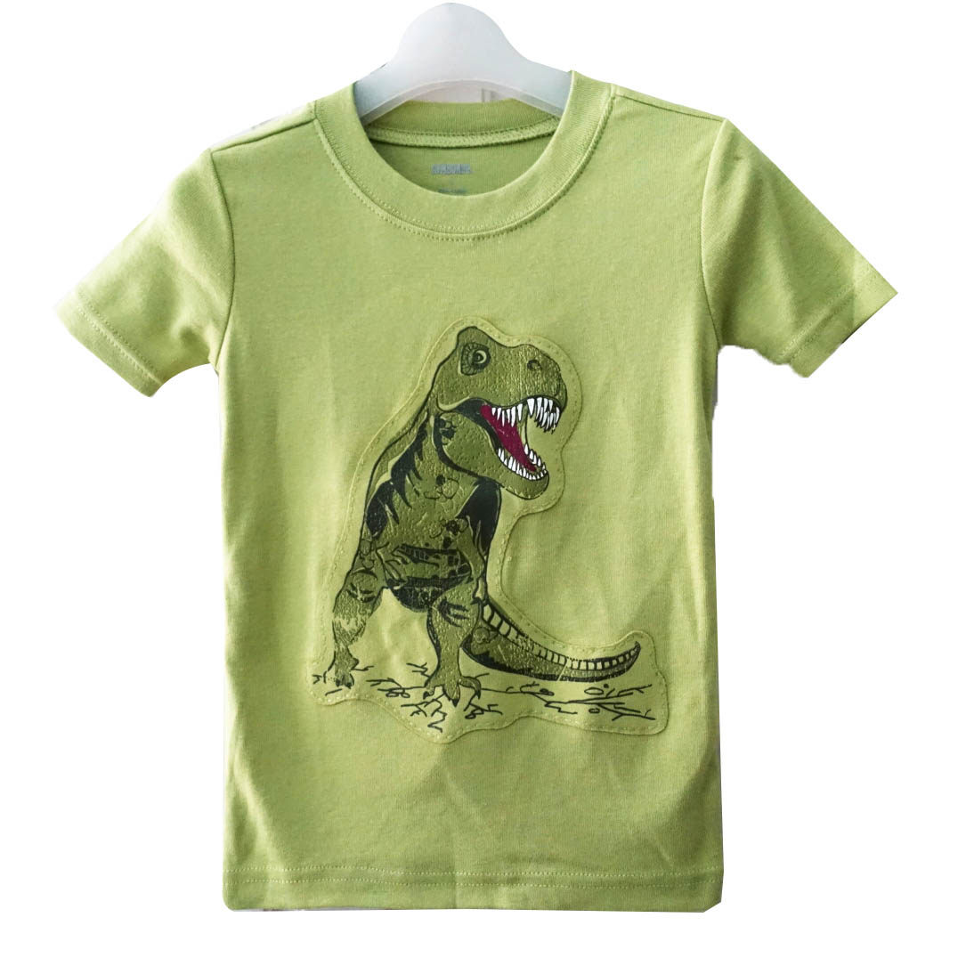 2018新款金宝贝中小童男童绿色恐龙系列半短袖t恤 2件包邮