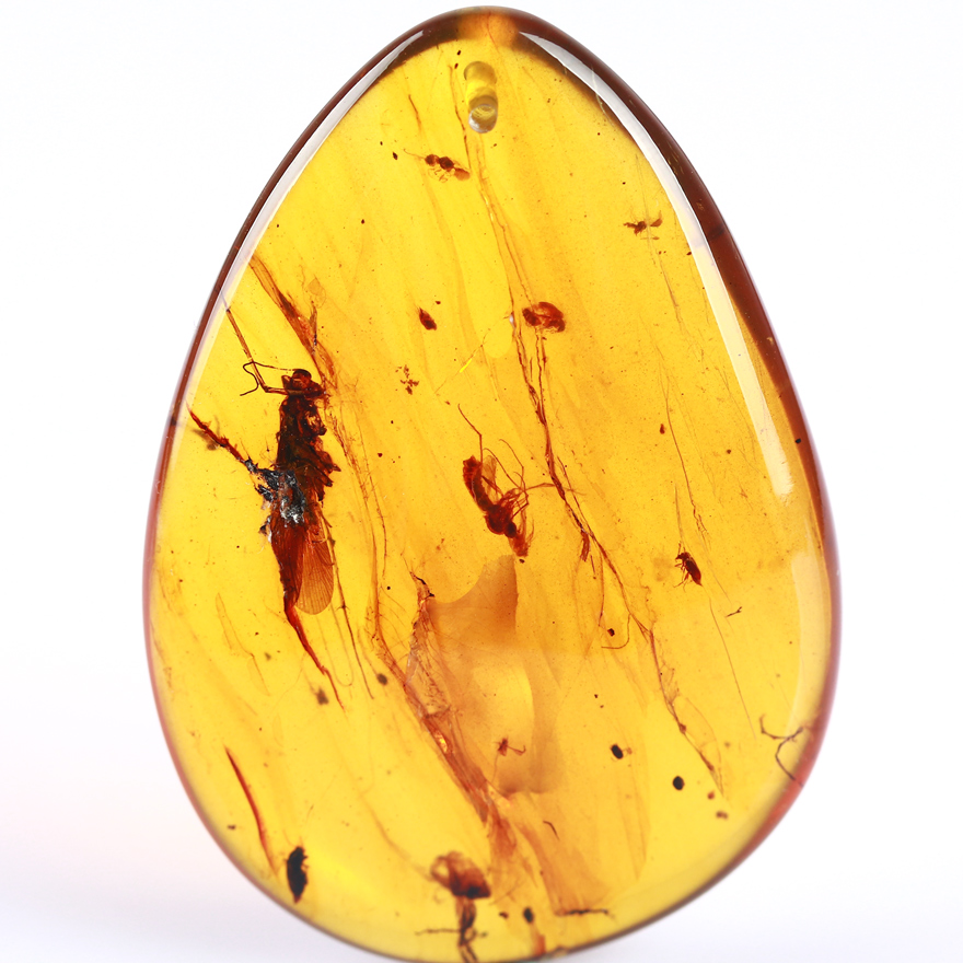 11.99克【强荧光】梦幻唯美琥珀虫珀挂件 内含稀有昆虫 749510