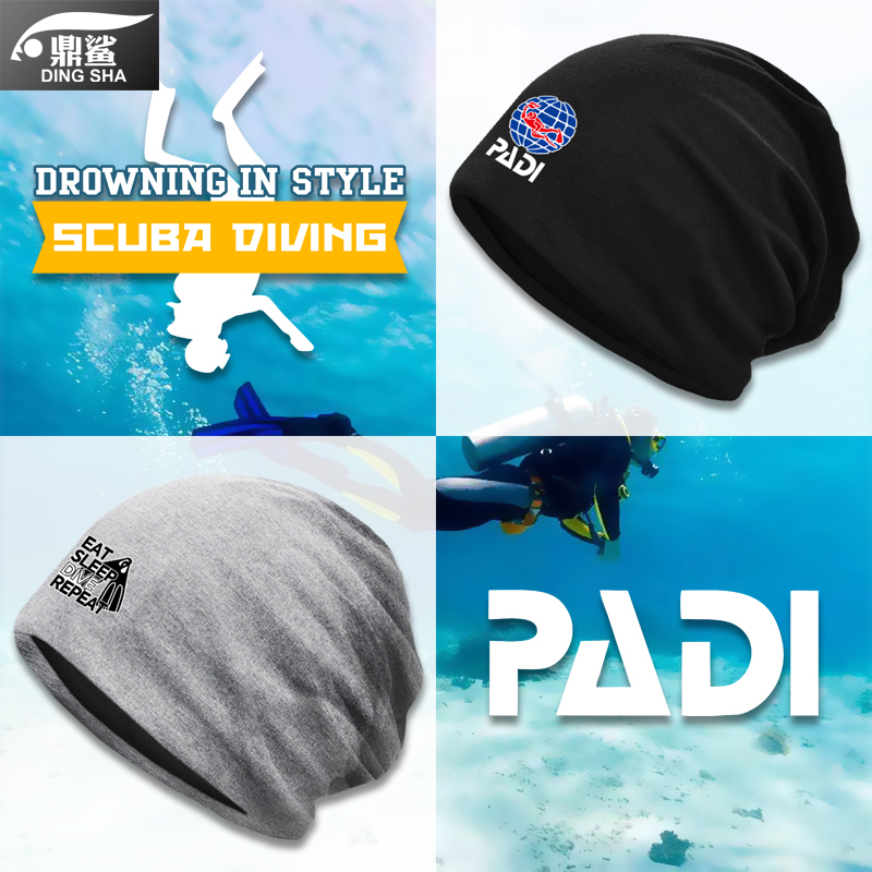 潜水PADI协会爱好者教练团体服可定制防风保暖包头帽子男女加绒帽