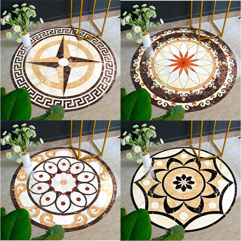 门贴画 欧式_客厅地面装饰入户门玄关装饰地砖贴纸防水防滑欧式拼花