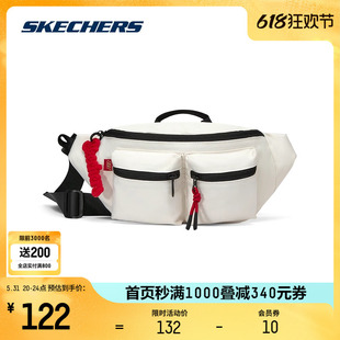 Skechers斯凯奇2024龙年限定男女款腰包百搭时尚情侣跑步包手机包