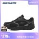 Skechers斯凯奇女鞋新款2024跑步鞋印花时尚复古缓震厚底运动鞋