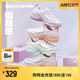 Skechers斯凯奇雪糕熊女鞋老爹鞋冰淇淋撞色甜美舒适透气熊猫鞋