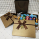 生日礼物盒仪式感包装盒空盒子大号睡衣生日礼盒送长辈深色礼品盒