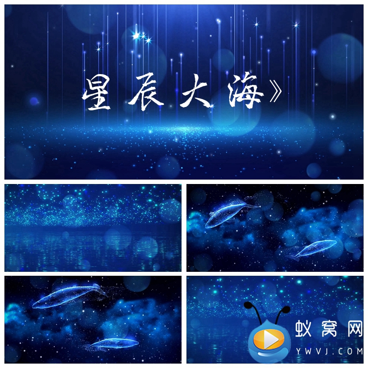 s2260《星辰大海》歌曲原版 伴奏 唯美星空led大屏背景视频素材