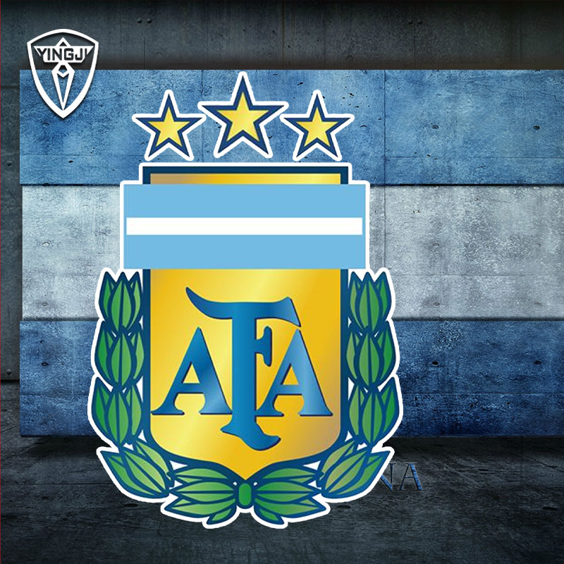 三星阿根廷梅西世界杯夺冠纪念反光车贴车身划痕贴后窗玻璃贴